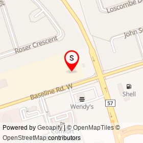 Mr. Sub on Baseline Road West, Clarington Ontario - location map