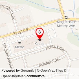 Koodo on King Street East, Clarington Ontario - location map