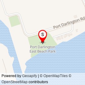 Port Darlington East Beach Park on , Clarington Ontario - location map