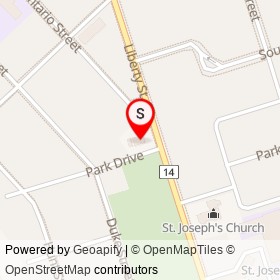 Shell on Liberty Street South, Clarington Ontario - location map
