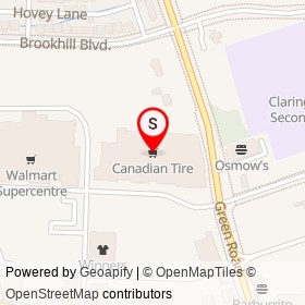 Canadian Tire on Green Road, Clarington Ontario - location map