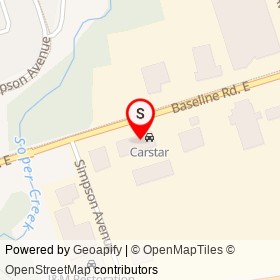 Rust Check and Detailing Bowmanville on Baseline Road East, Clarington Ontario - location map