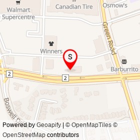 Popeyes on Regional Highway 2, Clarington Ontario - location map
