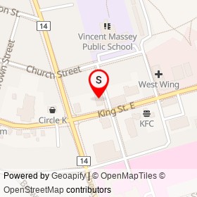 iGreek on King Street East, Clarington Ontario - location map