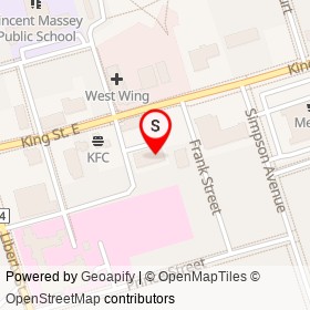Wimpy's Diner on King Street East, Clarington Ontario - location map