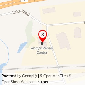 Andy's Repair Center on Port Darlington Road, Clarington Ontario - location map