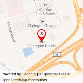 Clarington Honda on Spicer Square, Clarington Ontario - location map