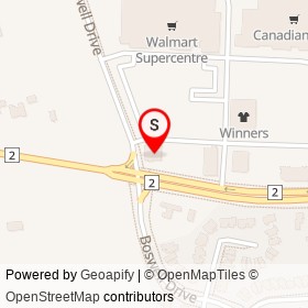 Swiss Chalet on Regional Highway 2, Clarington Ontario - location map