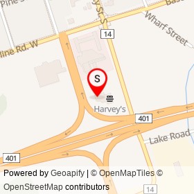 Subway on Highway 401, Clarington Ontario - location map