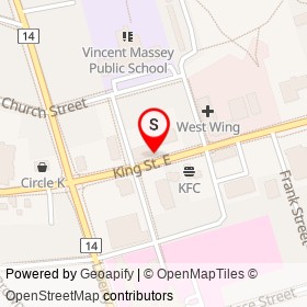 Pizza Pizza on King Street East, Clarington Ontario - location map