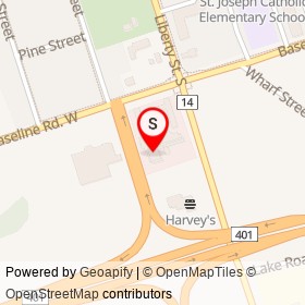 Best Western Plus Bowmanville on Liberty Street South, Clarington Ontario - location map
