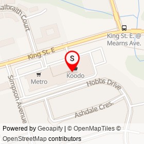 Cellularz+ on King Street East, Clarington Ontario - location map