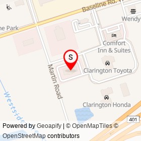Holiday Inn Express & Suites Clarington-Bowmanville on Spicer Square, Clarington Ontario - location map