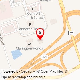 ClaringtonNissan on Spicer Square, Clarington Ontario - location map