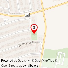 Bathgate Park on , Courtice Ontario - location map