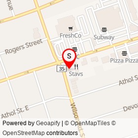 RBC on Wilson Road South, Oshawa Ontario - location map