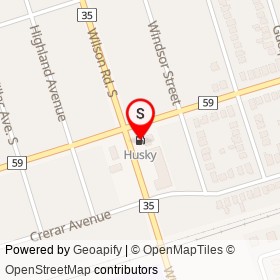 Husky on Wilson Road South, Oshawa Ontario - location map