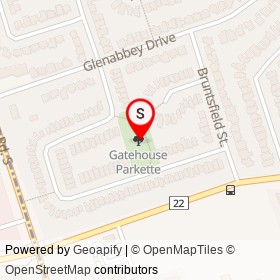 Gatehouse Parkette Playground on Turnberry Crescent, Clarington Ontario - location map
