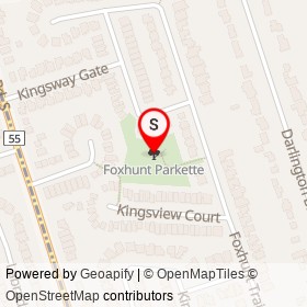Foxhunt Parkette on , Courtice Ontario - location map