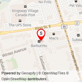 Domino's on King Street East, Oshawa Ontario - location map
