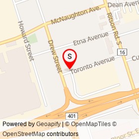 A Cloverleaf Motel on Toronto Avenue, Oshawa Ontario - location map