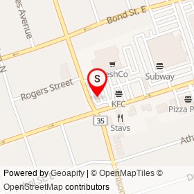 Tim Hortons on Wilson Road North, Oshawa Ontario - location map