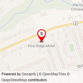 Pine Ridge Motel on Kennedy Drive, Clarington Ontario - location map