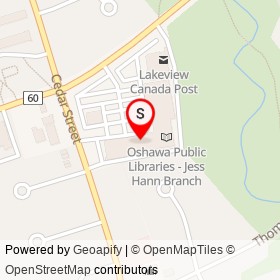 Pizza Pizza on Wentworth Street West, Oshawa Ontario - location map