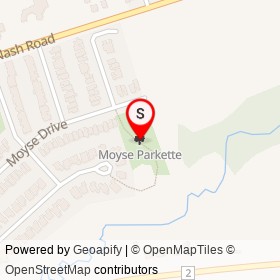 Moyse Parkette on , Courtice Ontario - location map