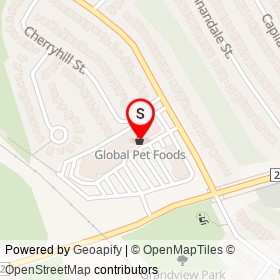 Global Pet Foods on Cherryhill Street, Oshawa Ontario - location map