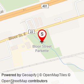 Bloor Street Parkette on , Oshawa Ontario - location map