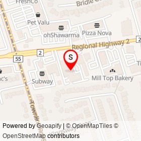 Bistro 238 on Regional Highway 2, Clarington Ontario - location map