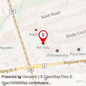 Pet Valu on Bridle Court, Clarington Ontario - location map