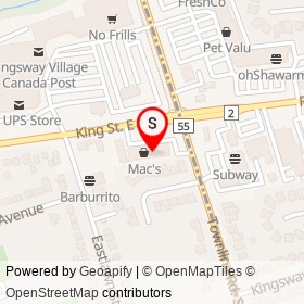 Easy Financial on King Street East, Oshawa Ontario - location map