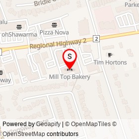 Mill Top Bakery on Foxhunt Trail, Clarington Ontario - location map