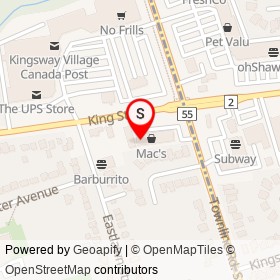 Mr. Sub on King Street East, Oshawa Ontario - location map