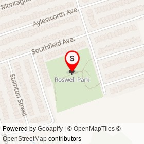 Roswell Park on , Courtice Ontario - location map