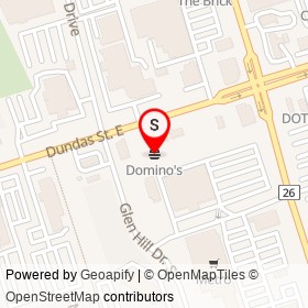 Domino's on Dundas Street East, Whitby Ontario - location map