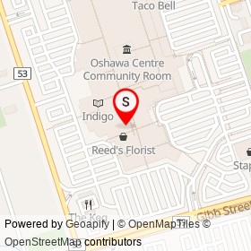 Freedom Mobile on King Street West, Oshawa Ontario - location map