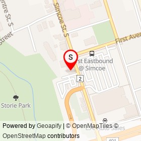Pizza Pizza on St Lawrence Street, Oshawa Ontario - location map