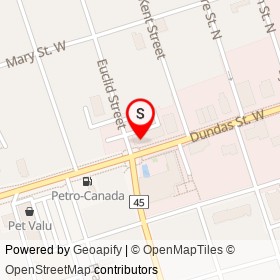 TD Canada Trust on Dundas Street West, Whitby Ontario - location map