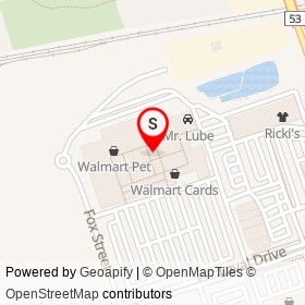 Walmart Men's on Fox Street, Oshawa Ontario - location map