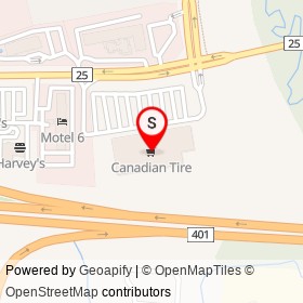Canadian Tire on Consumers Drive, Whitby Ontario - location map