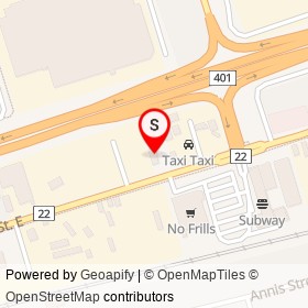 Tim Hortons on Bloor Street East, Oshawa Ontario - location map