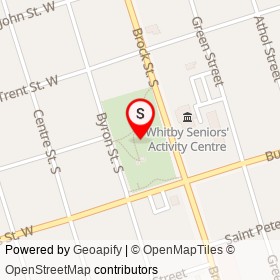 Rotary Center Park on , Whitby Ontario - location map