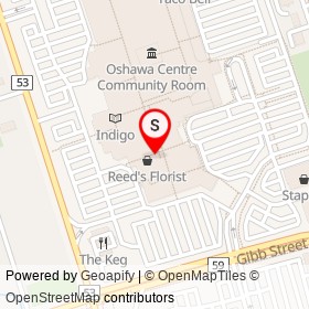 Flight Centre on King Street West, Oshawa Ontario - location map