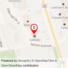 Booster Juice on Nichol Avenue, Whitby Ontario - location map