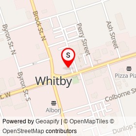 W. C. Town Funeral Chapel on Dundas Street East, Whitby Ontario - location map