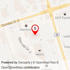 Toys R Us on Glen Hill Drive South, Whitby Ontario - location map