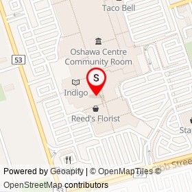 Yves Rocher on King Street West, Oshawa Ontario - location map